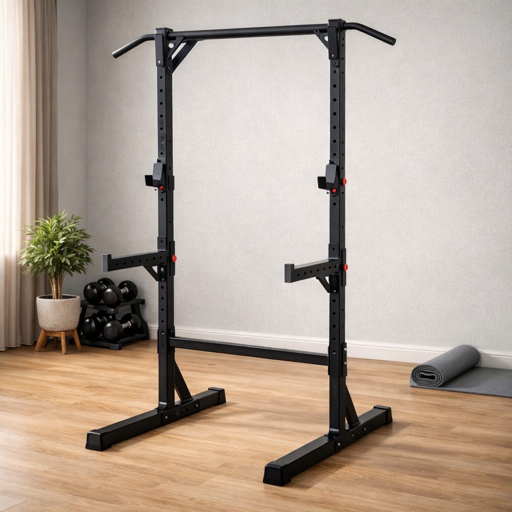 PowerRack Titan V4 power rack met pull-up bar in een sportschool